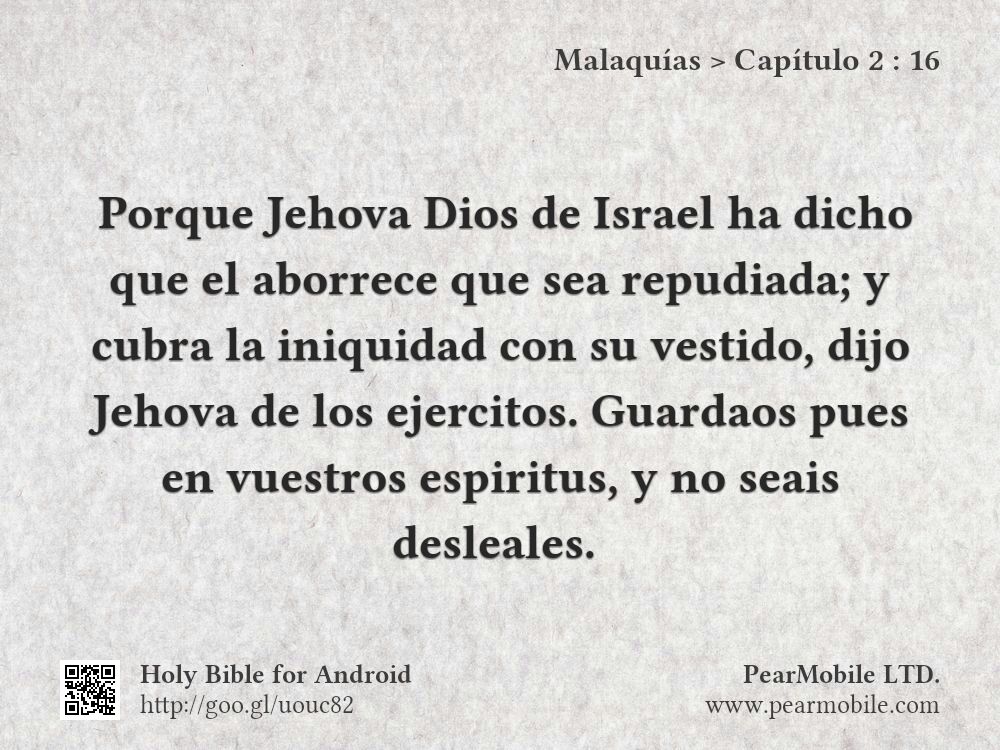 Malaquías, Capítulo 2:16
